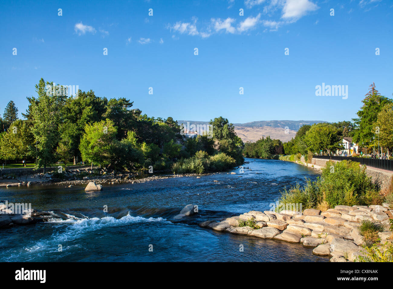 The Truckee River in Downtown Reno Nevada Stock Photo Alamy