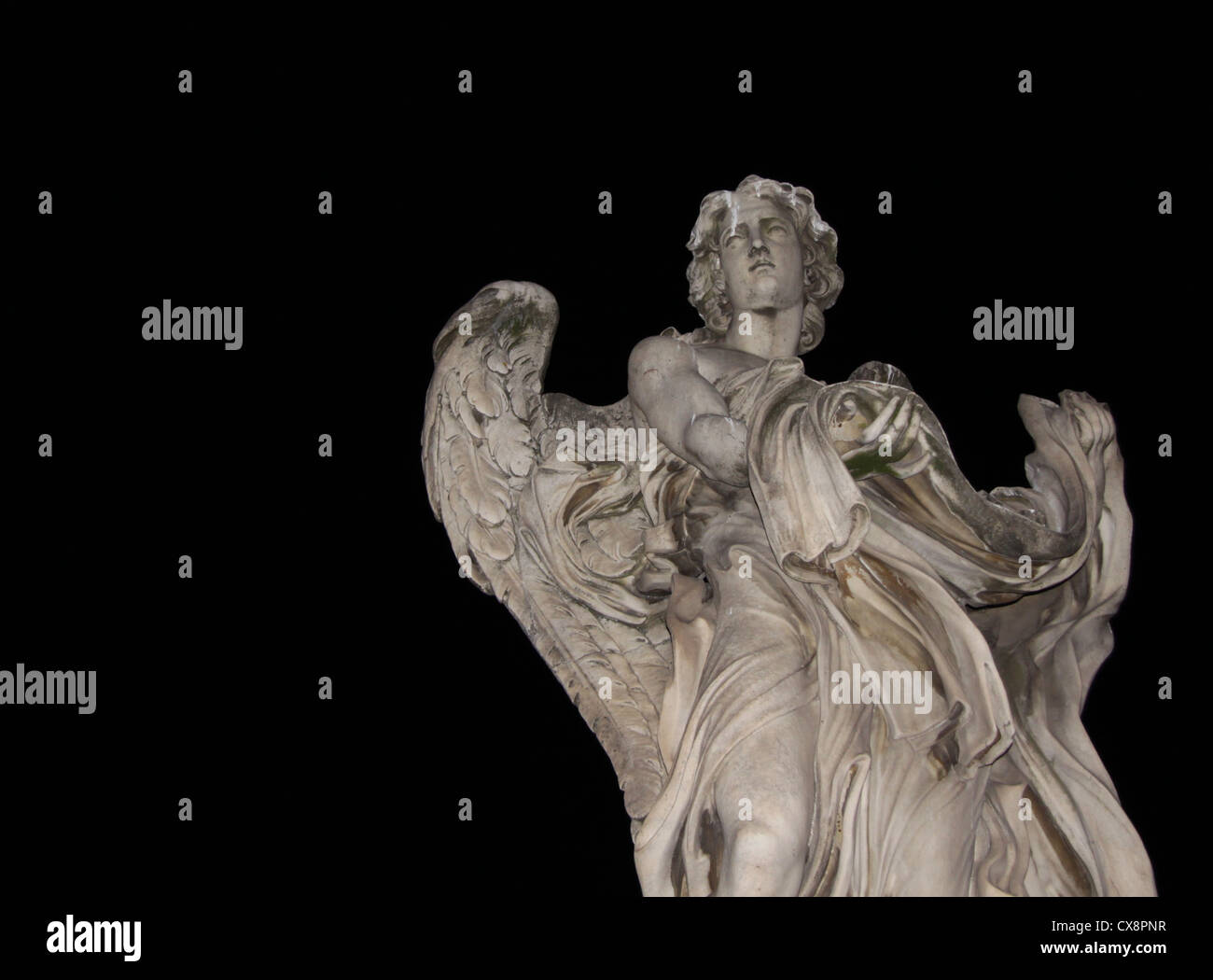 Angel Statue on Ponte Sant'Angelo Stock Photo