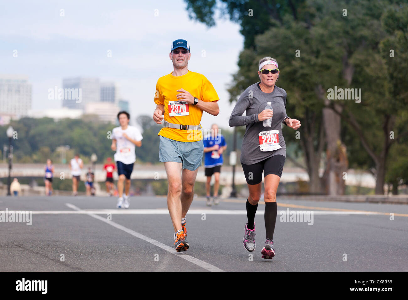 Marathon race runners Stock Photo