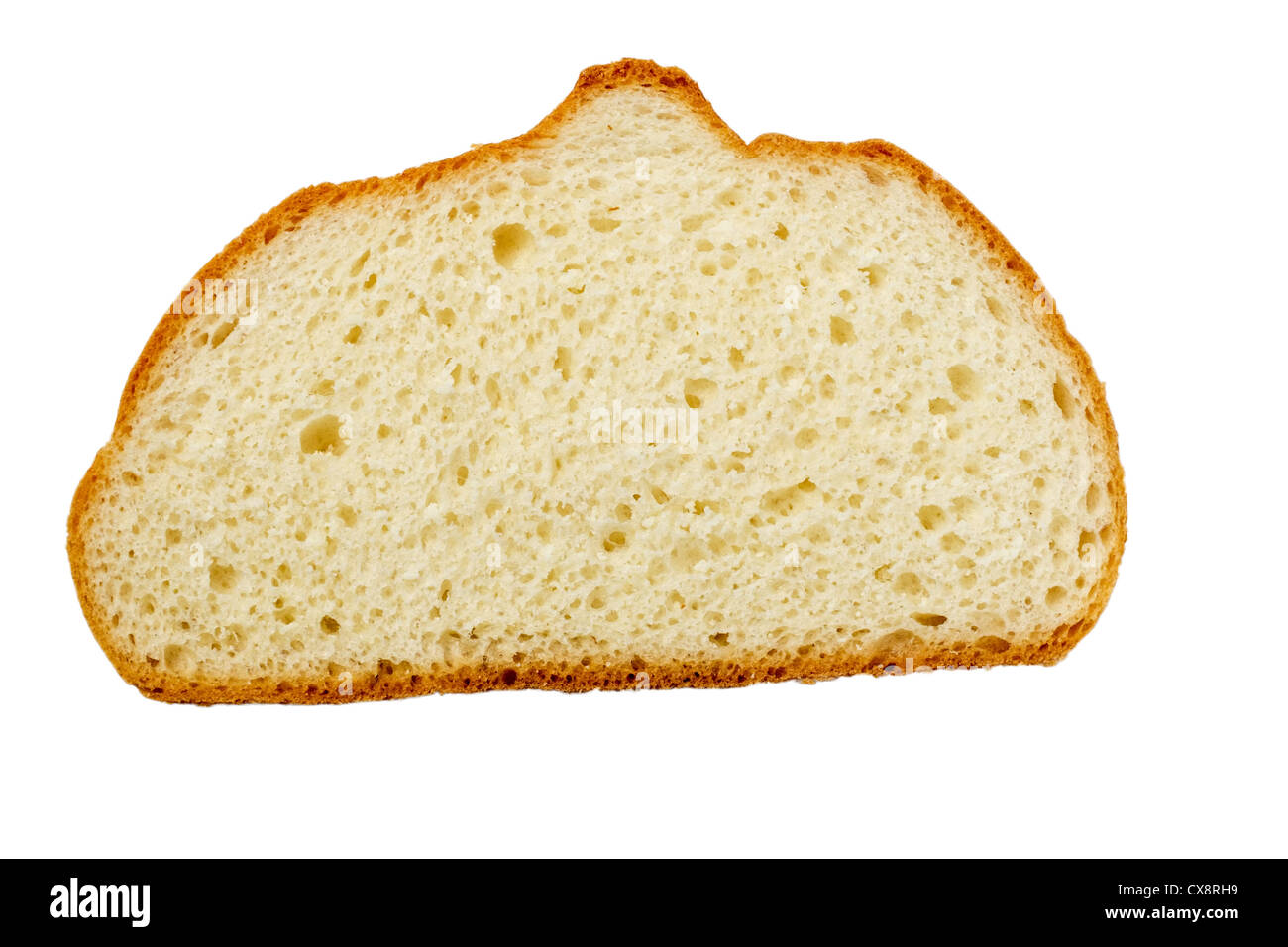 slice of white loaf bread isolated on white background Stock Photo - Alamy