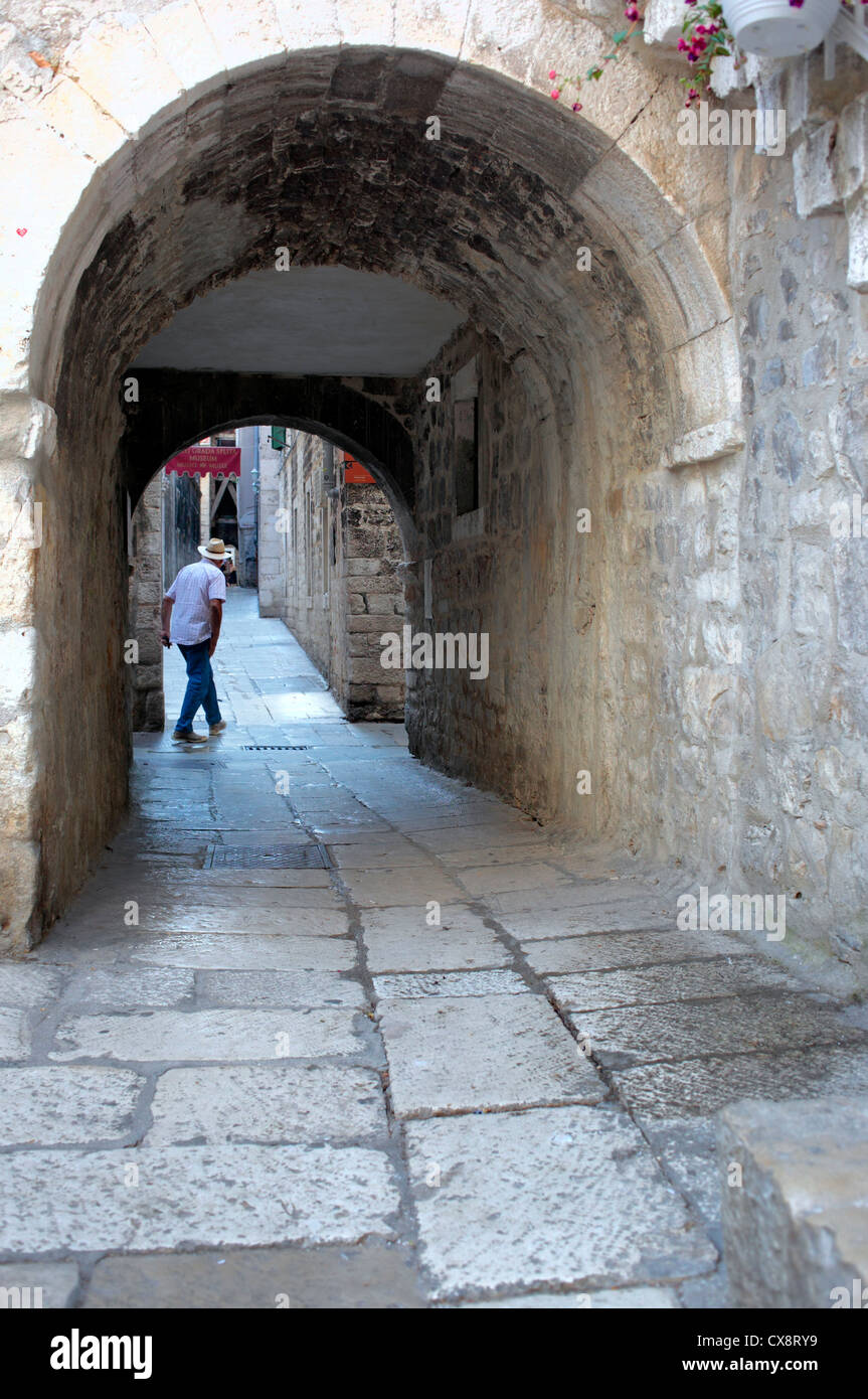 Street in old town, Split, Dalmatia, Croatia Stock Photo