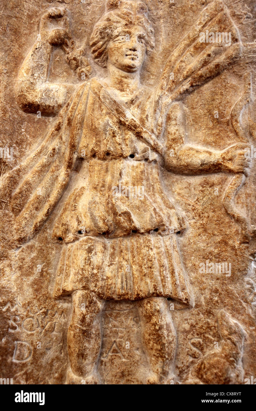 Relief of Diana, limestone (2nd century), archaeological museum, Split, Dalmatia, Croatia Stock Photo