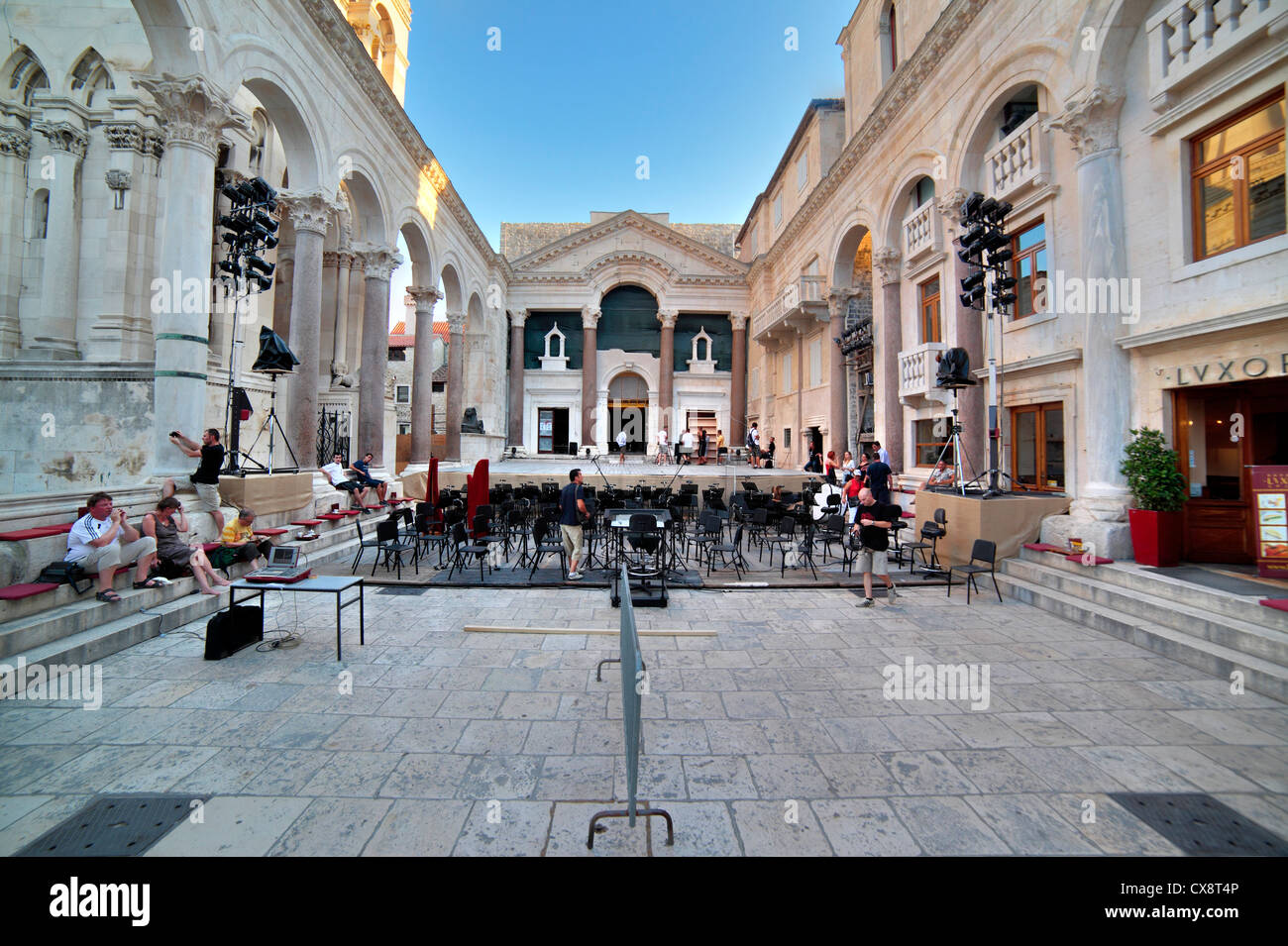 Peristyle, Split, Dalmatia, Croatia Stock Photo