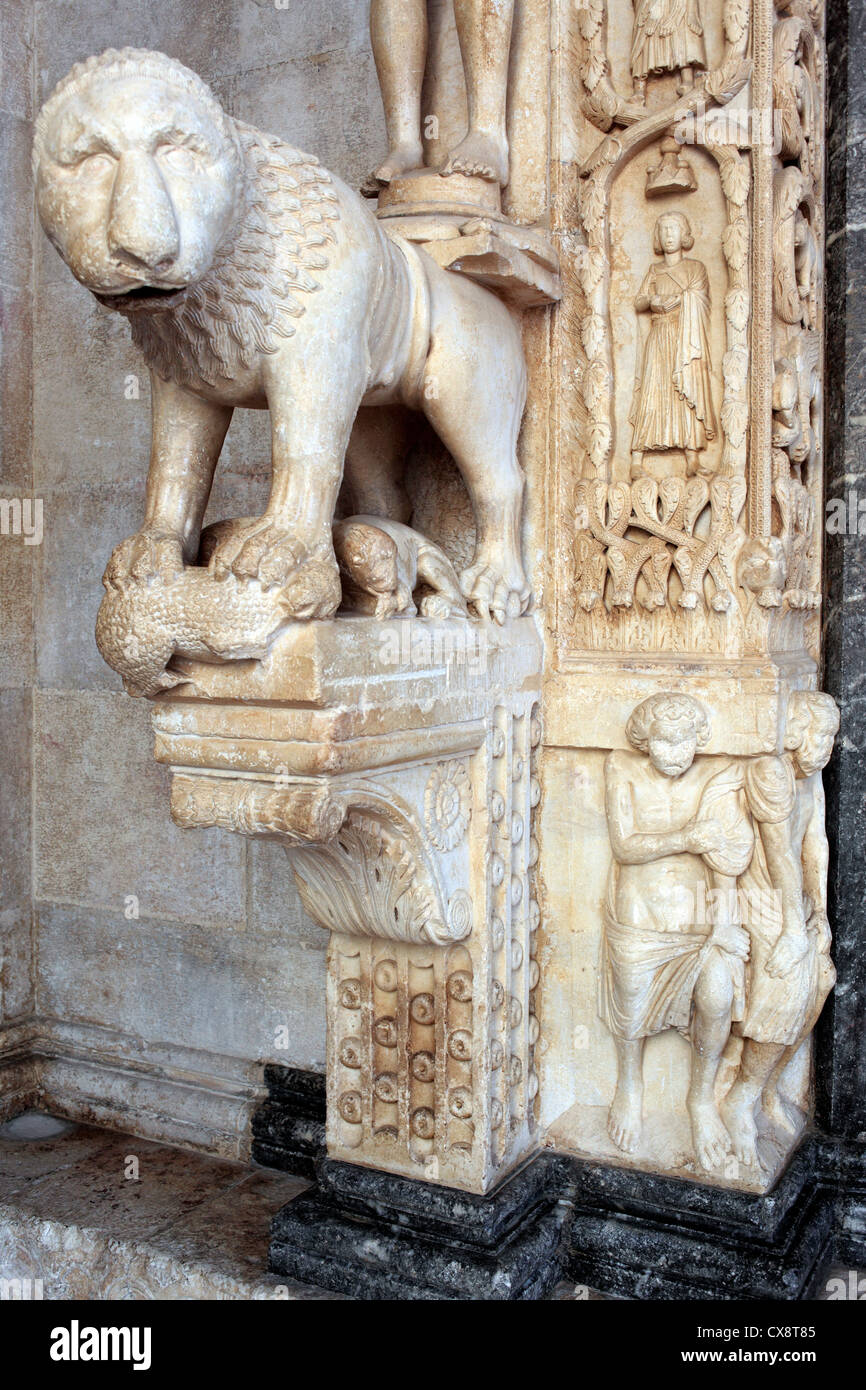 Cathedral of St. Lawrence, Trogir, Dalmatia, Croatia Stock Photo