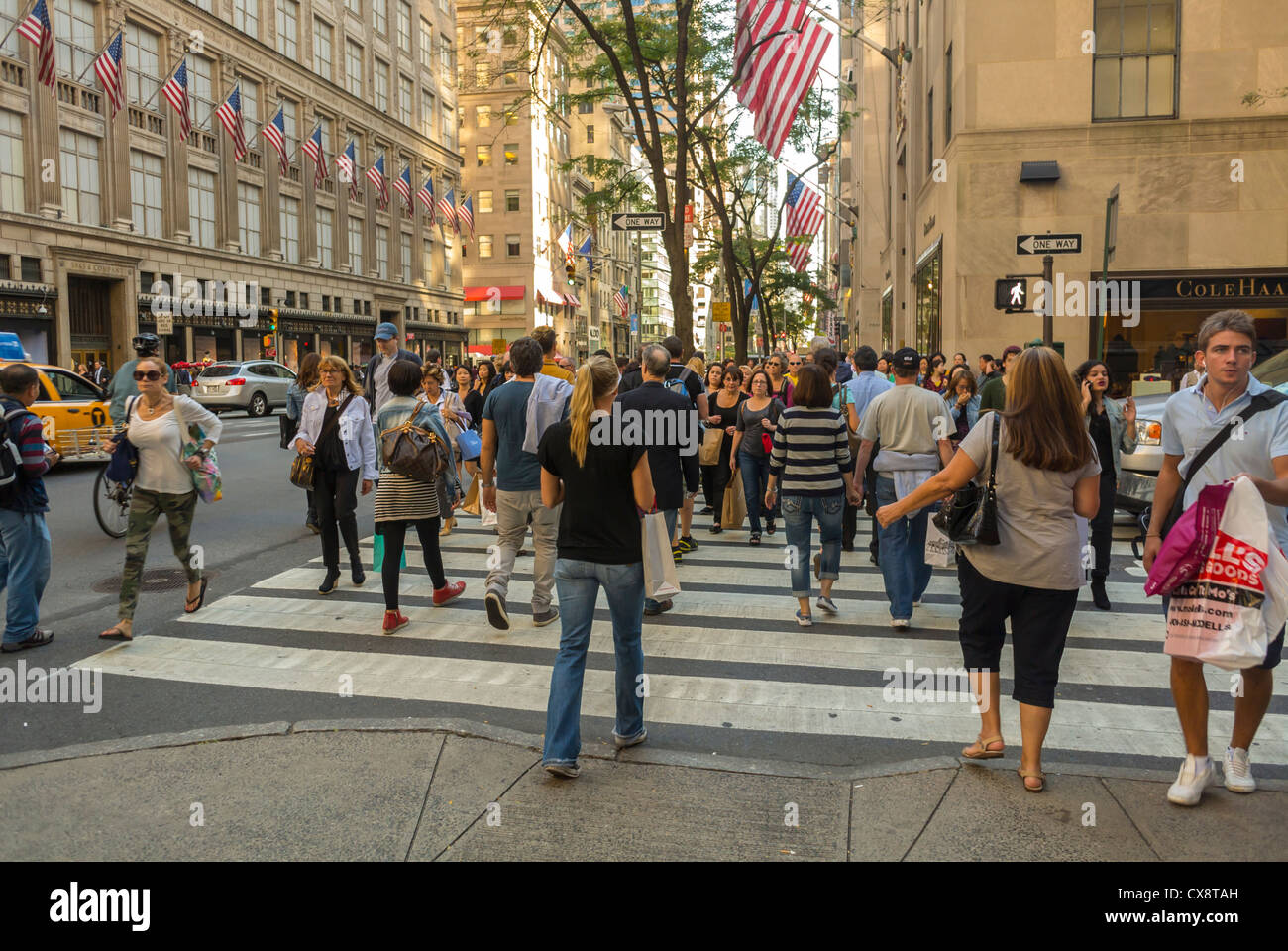 NEW YORK CITY - CIRCA 2016: Crowds Of People Are Busy Shopping At