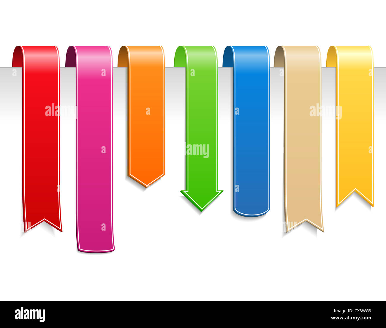 Ribbon bookmark Cut Out Stock Images & Pictures - Alamy