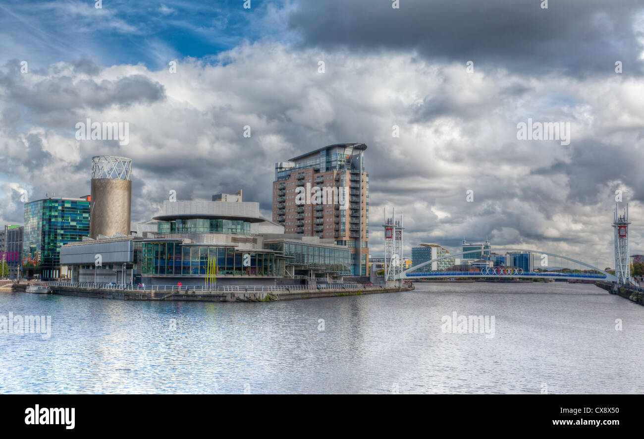 Salford Quays Manchester Stock Photo