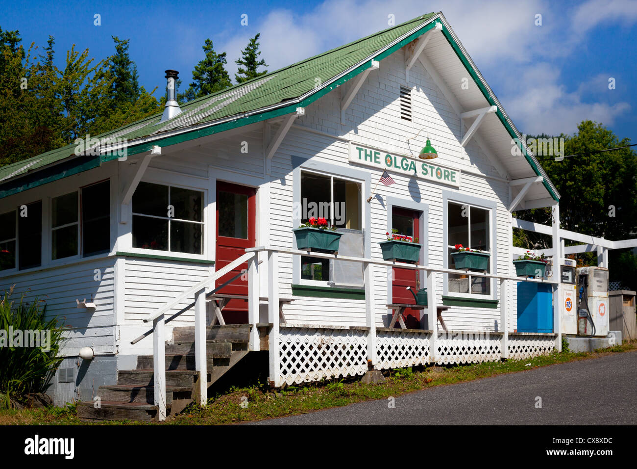 Old store on Orcas Island in the San Juan Islands, Washington Stock Photo