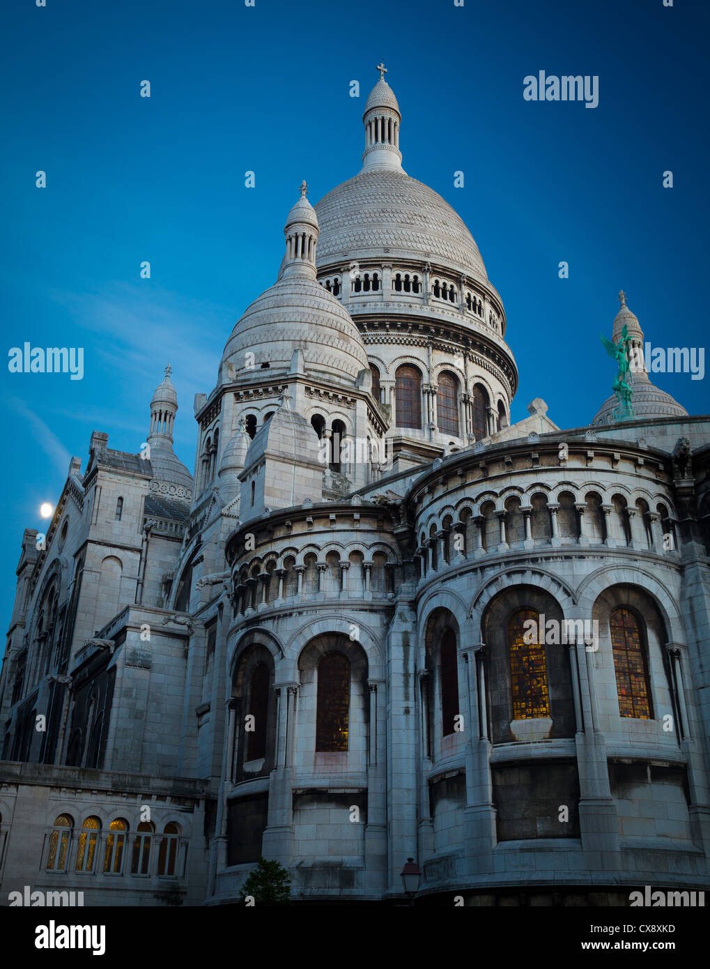 The Basilica of the Sacred Heart of Paris, commonly known as Sacré-Cœur Basilica, in Paris, France Stock Photo
