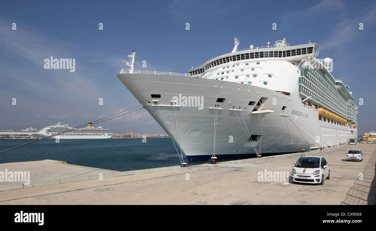 On Berth In The Port Of Palma De Mallorca Majorca Stock