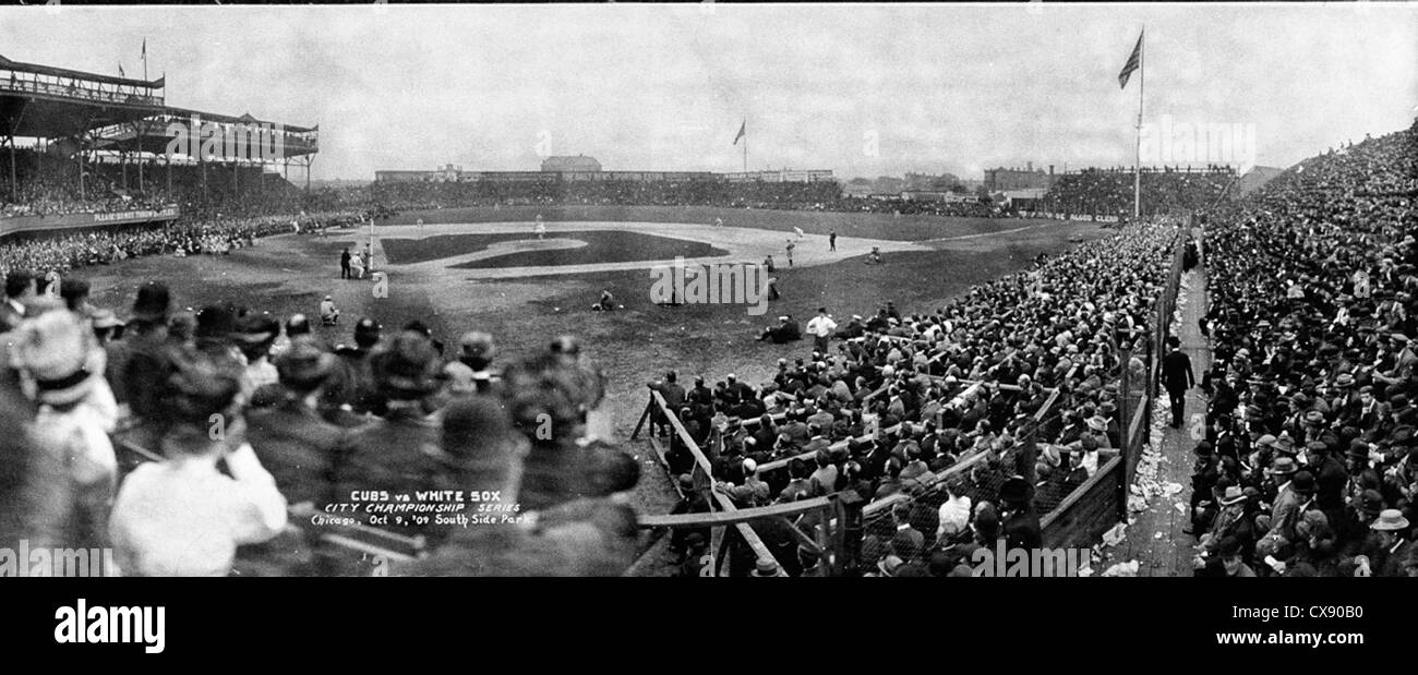 Cubs vs. White Sox, City Championship series, Chicago, October 9, 1909 South Side Park Stock Photo