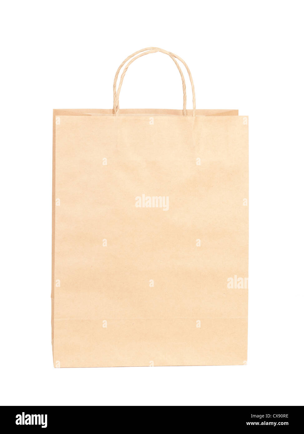 Brown Paper Bag Of The GUCCI Luxury Brand Isolated On White