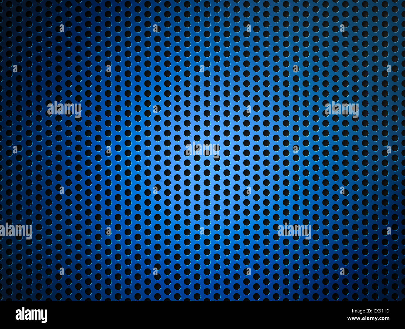 blue metallic grid or grille background Stock Photo