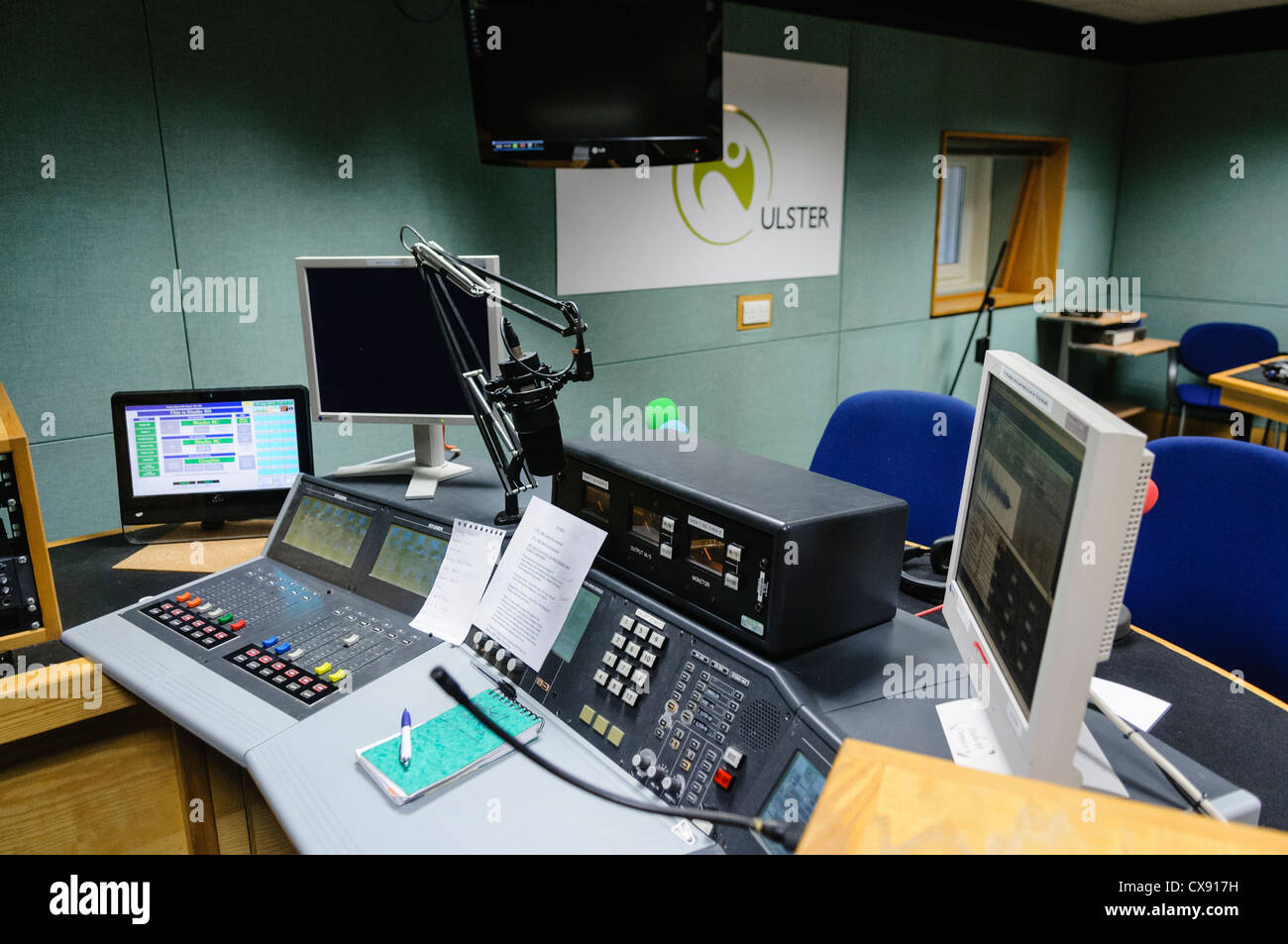 BBC Radio Ulster studio 8 Stock Photo