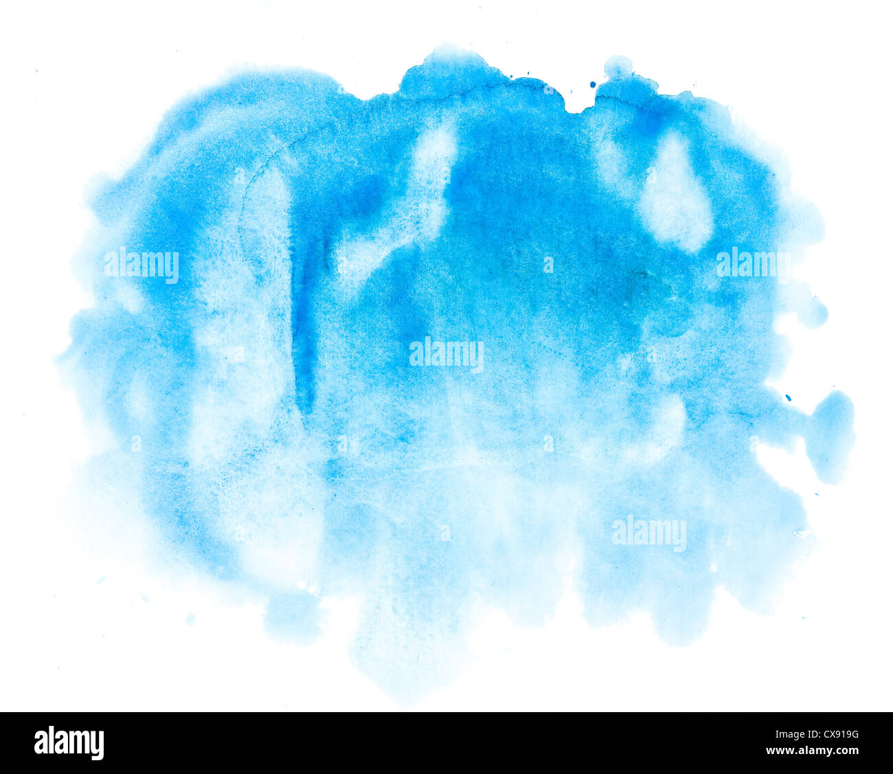 watercolor blue abstract background Stock Photo