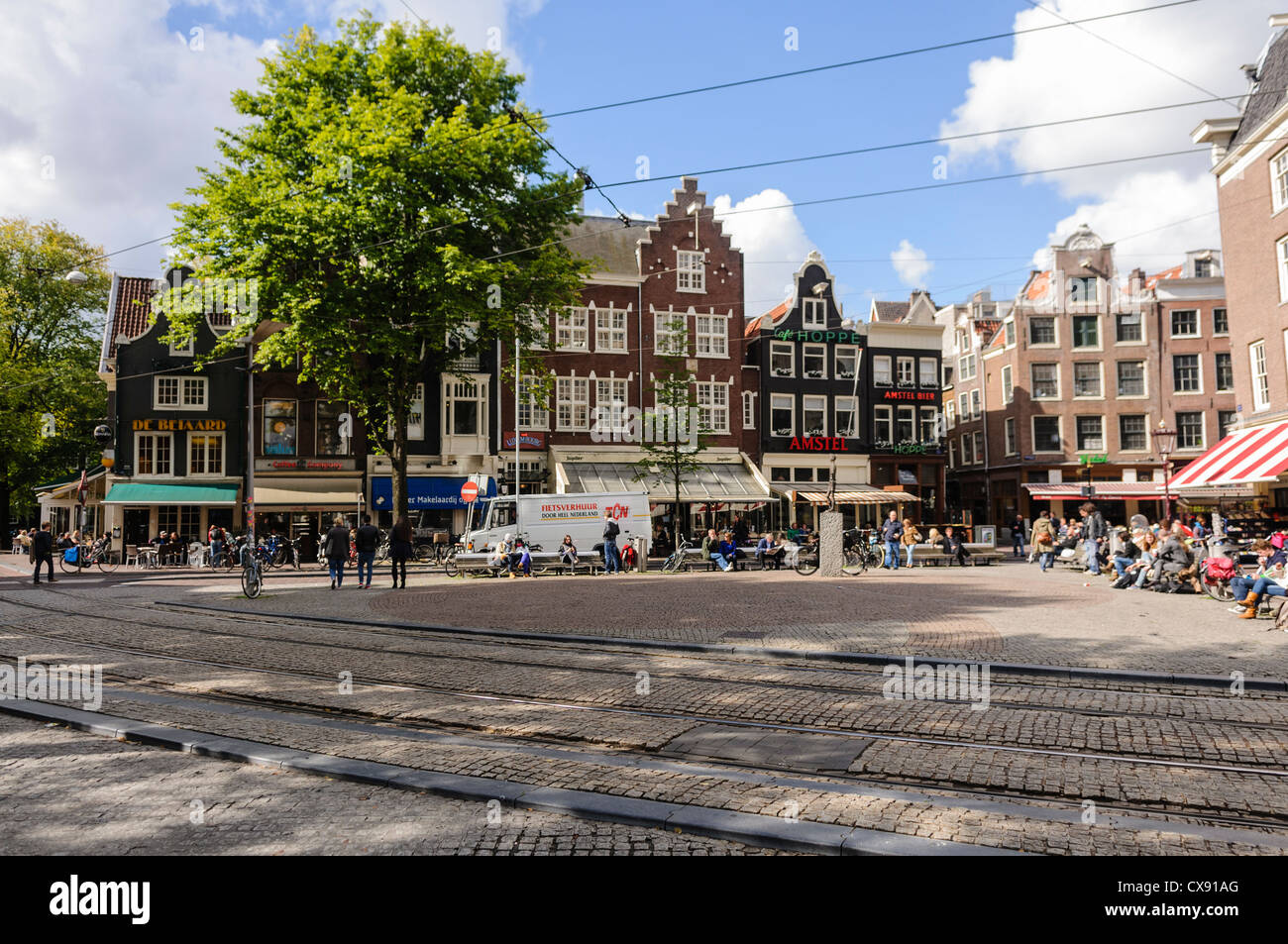 Leidesplein Square, Amsterdam Stock Photo