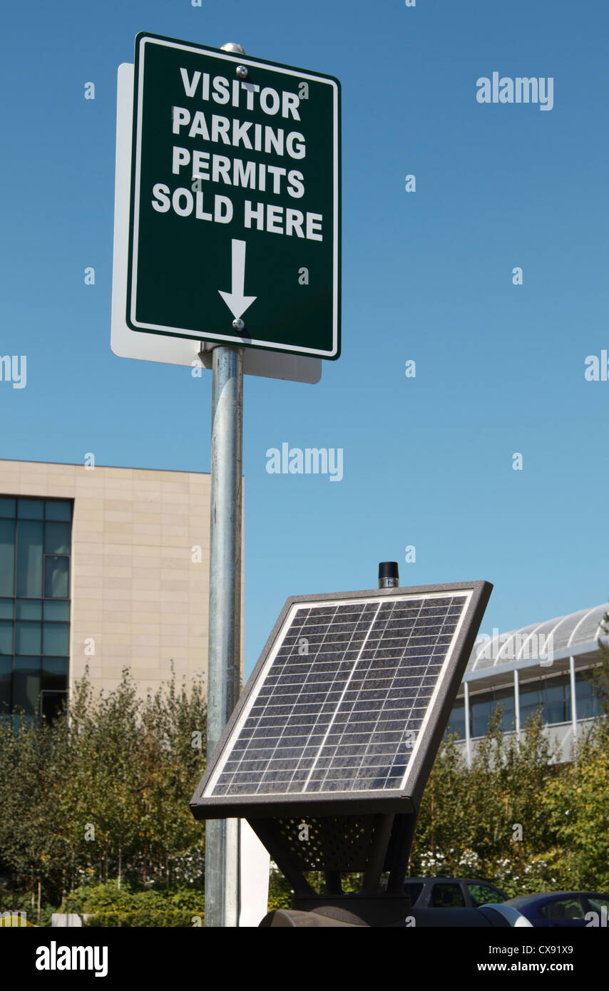 Solarpowered parking machine Solarpowered parking permit vending