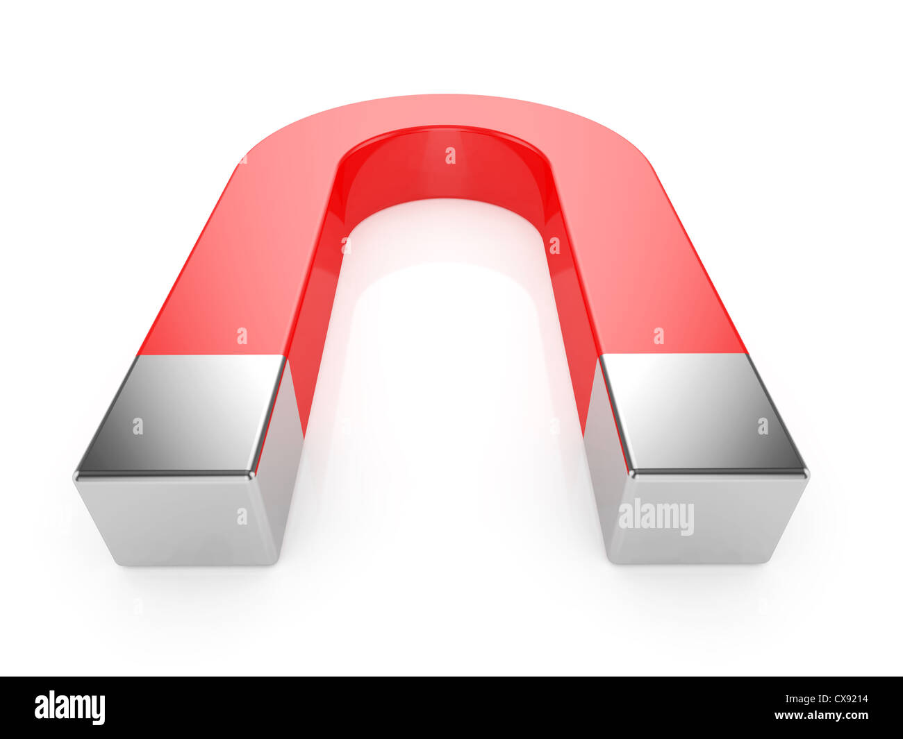 3d render of a horseshoe magnet over a white background Stock Photo - Alamy