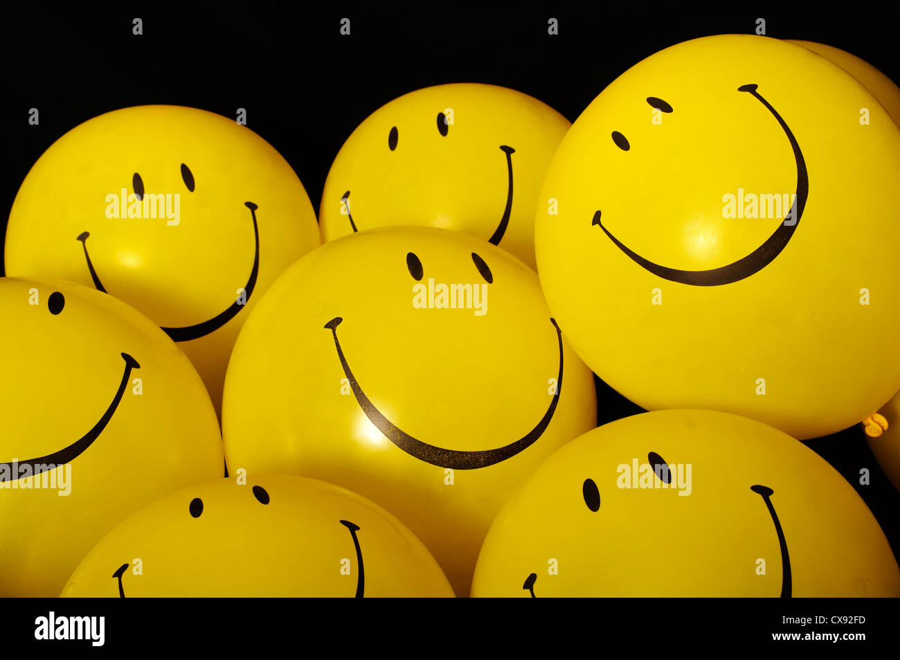 Smiley face balloons Stock Photo