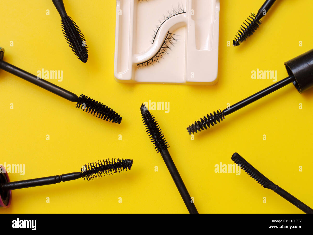 Different mascara brushes Stock Photo Alamy