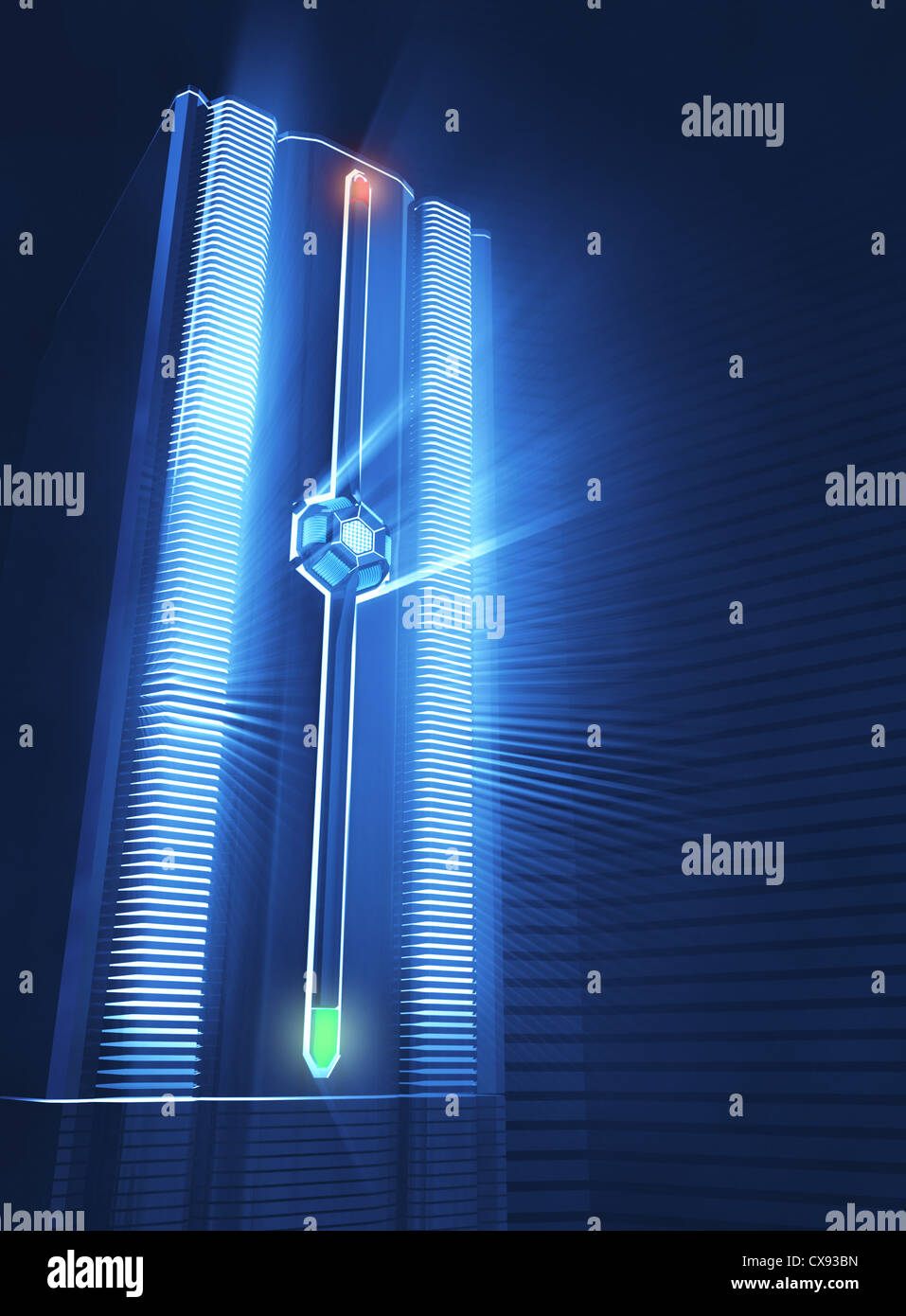 Super server computer, with red and green lamp indicator Stock Photo ...