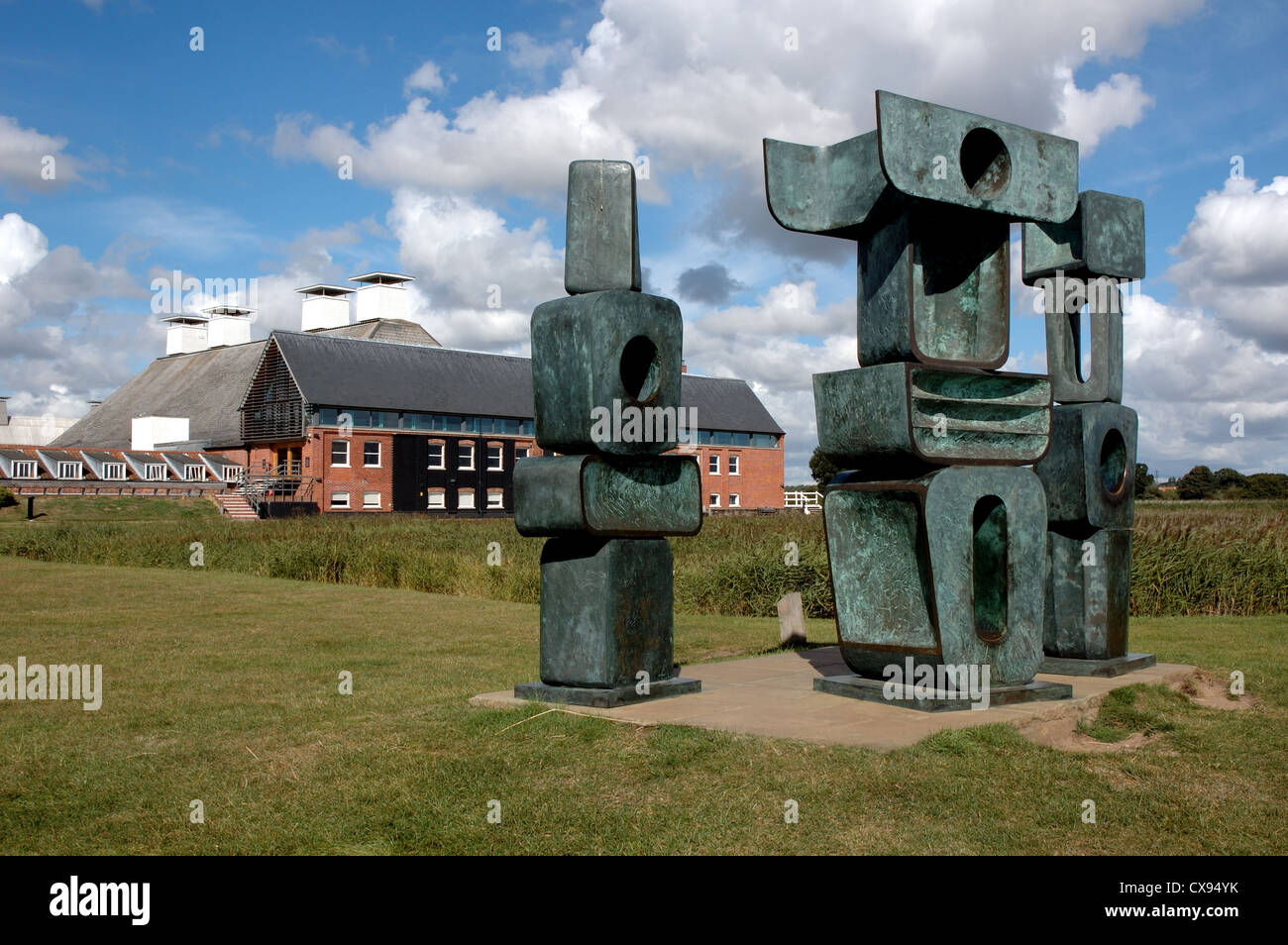 Family of man sculpture by barbara hepworth at snape maltings hires stock photography and