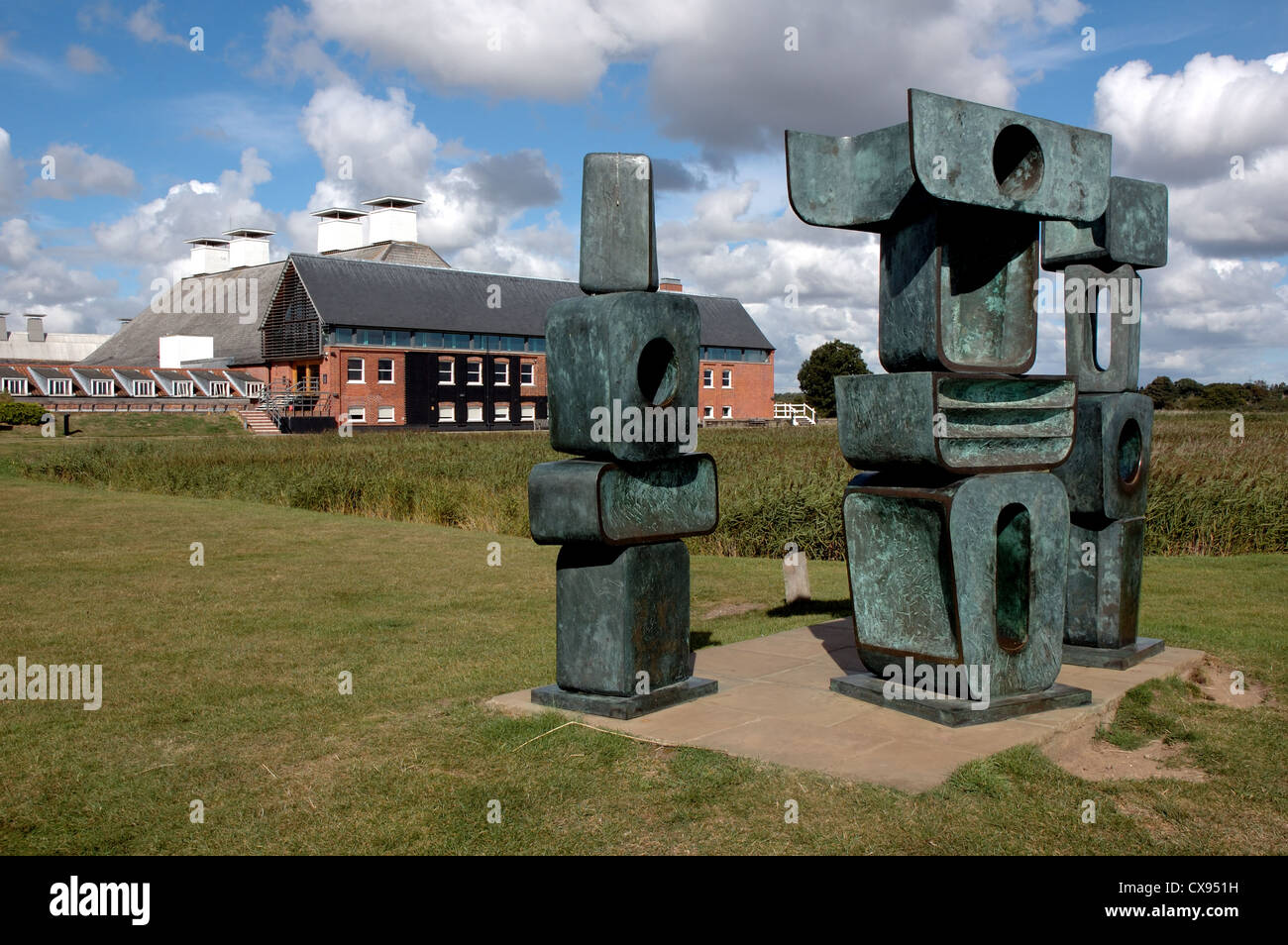 Barbara Hepworth's The Family of Man sculpture at Snape Maltings