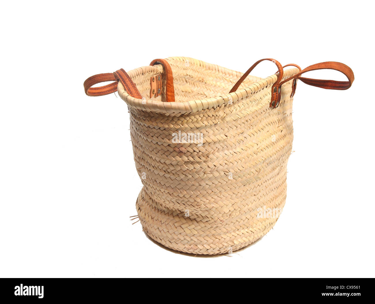 Wicker shopping bag Stock Photo Alamy