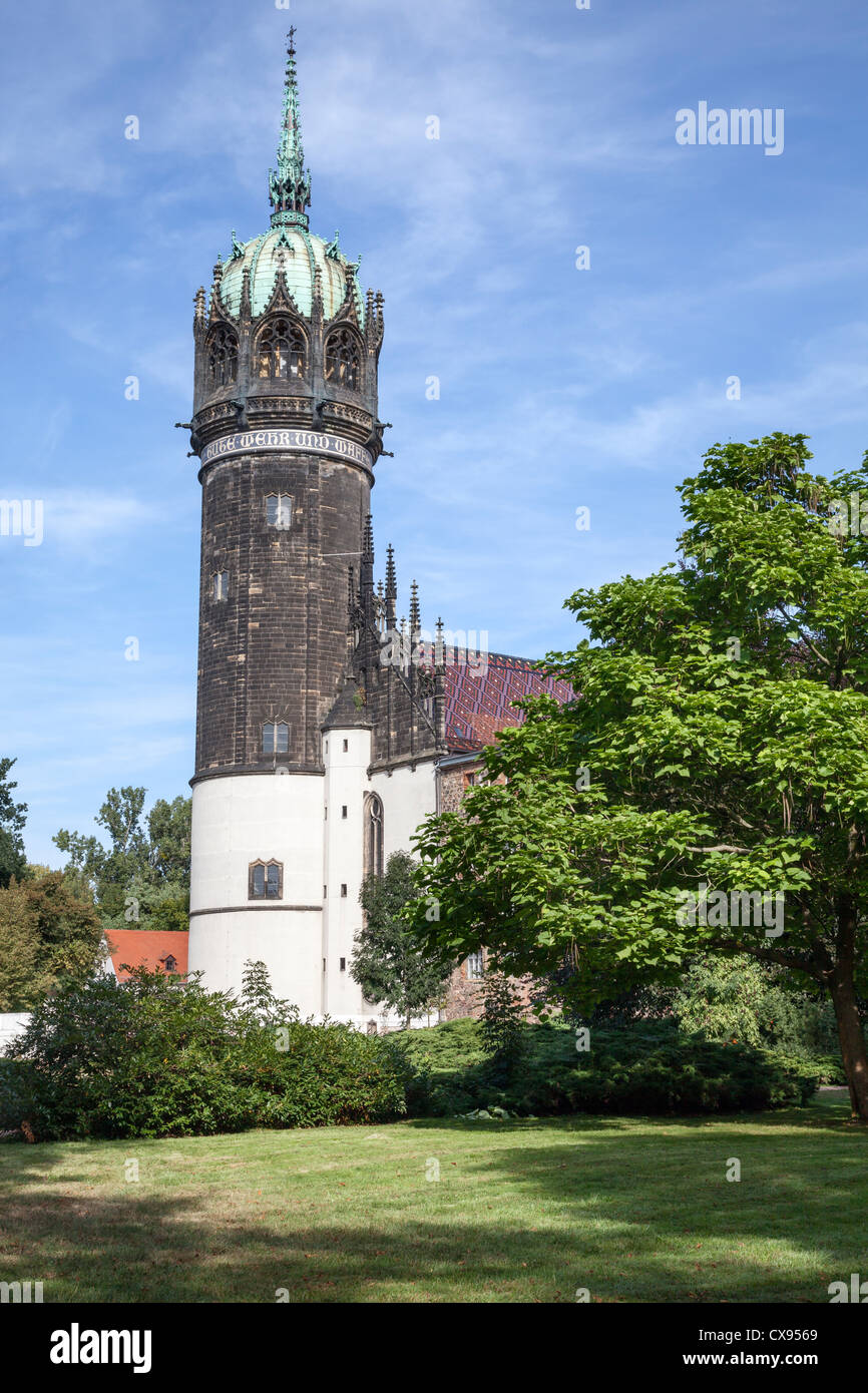 Schlosskirche, Lutherstadt Wittenberg, Saxony Anhalt, Germany Stock Photo