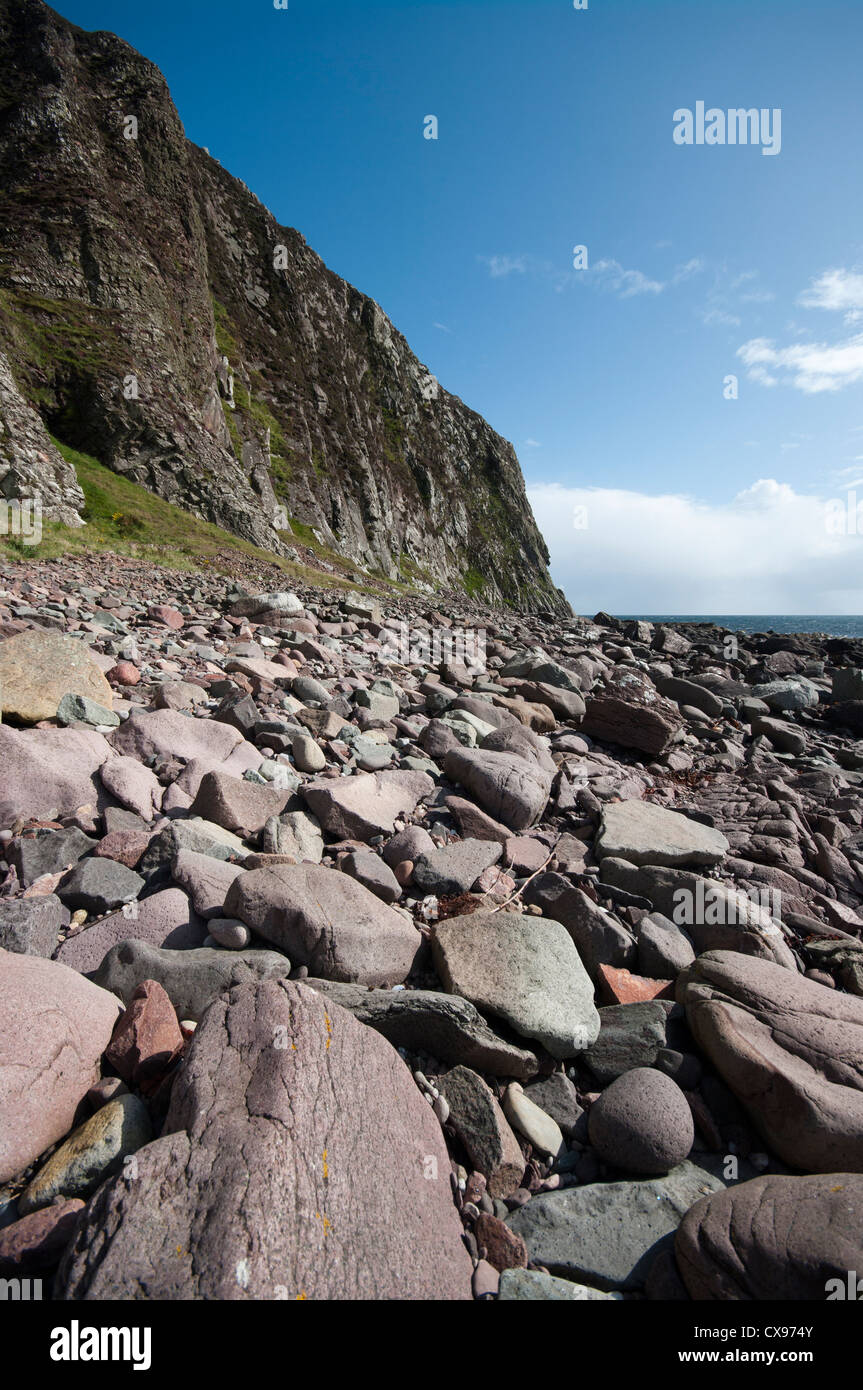 Rocky Coastline and Cliffs On Davaar Island The Kintyre Peninsula Argyll and Bute Scotland Stock Photo