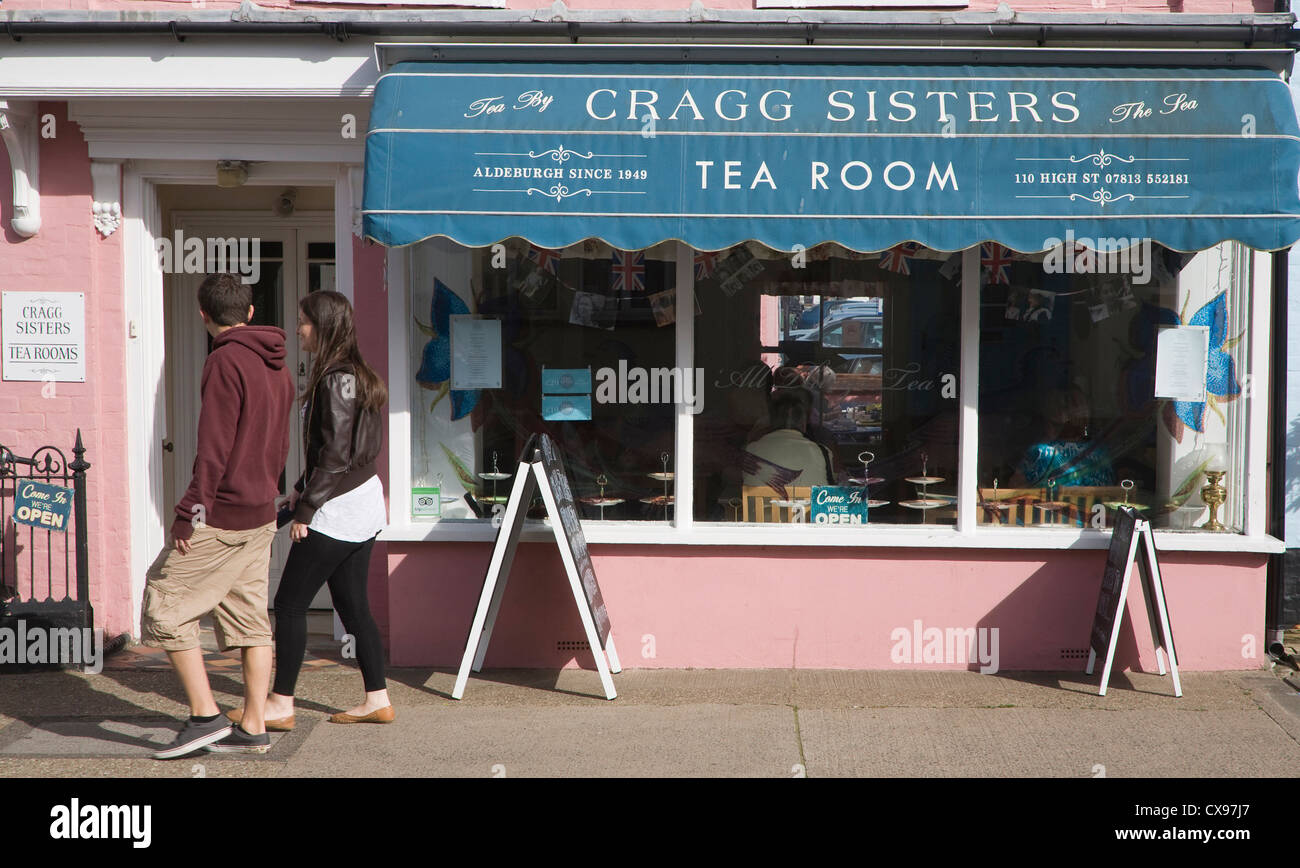 Cragg sisters tea room Aldeburgh Suffolk England Stock Photo