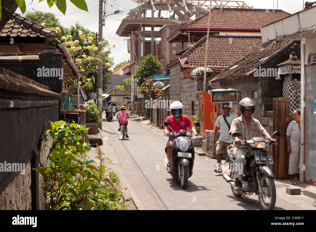 Jalan Mataram, Kuta, Bali Stock Photo