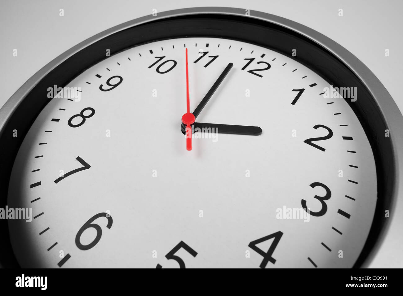 Classic clock macro shot by wide angle lens Stock Photo