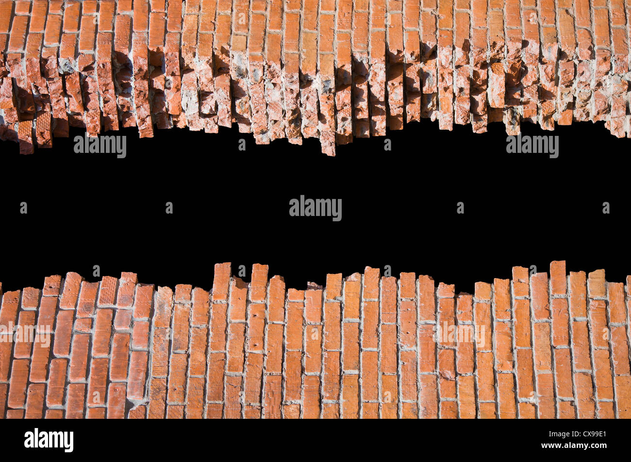 Brocken brick wall with copyspace for your text Stock Photo