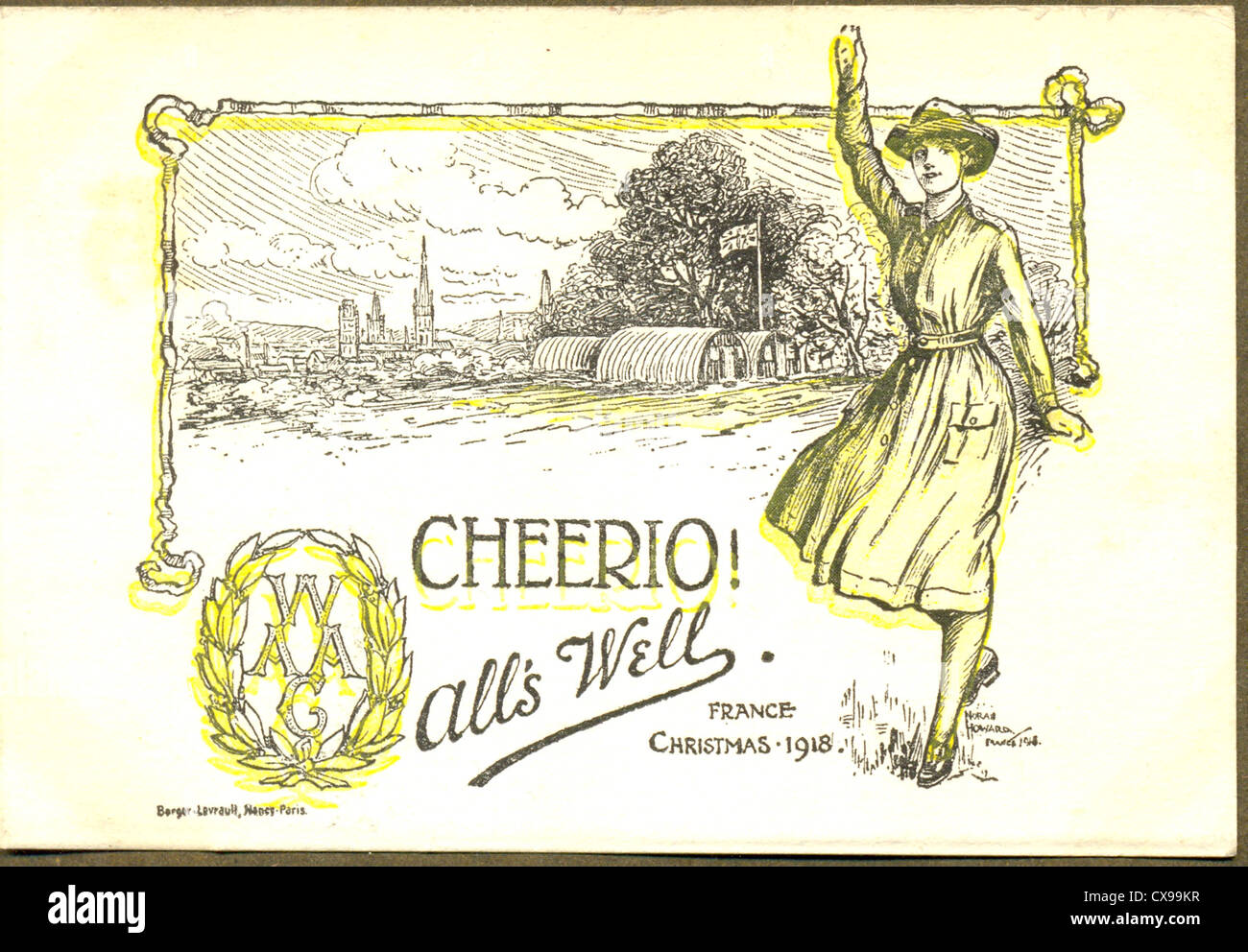 Christmas greeting card from a member of the WAAC Stock Photo