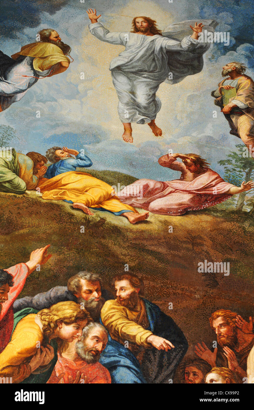 Renaissance mosaic depicting the biblical scene of Christ's Baptism ...