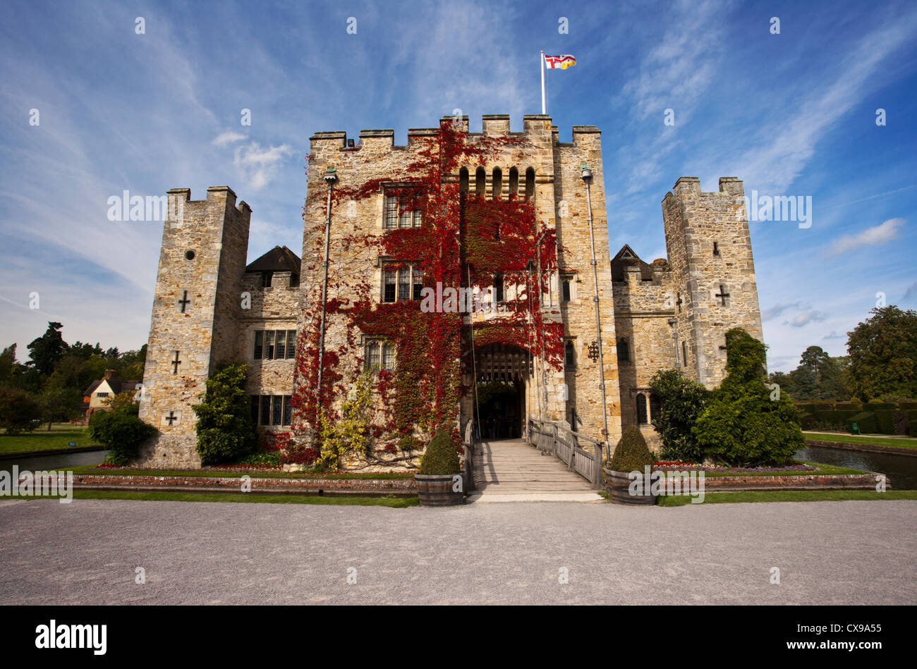 Hever Castle in Autumn in Kent, UK. Stock Photo
