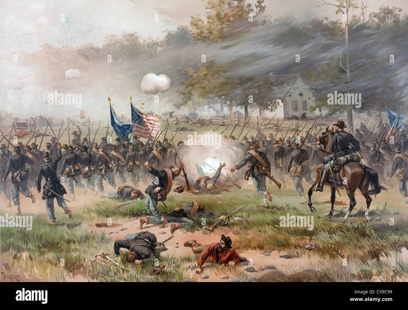 Battle of Antietam also known as the Battle of Sharpsburg, American Civil War Stock Photo