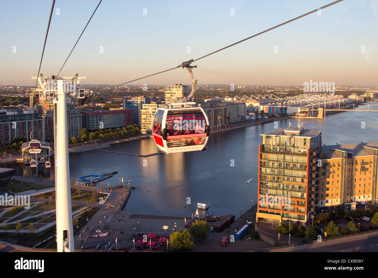 Emirates Air Line Cable Car - London Stock Photo