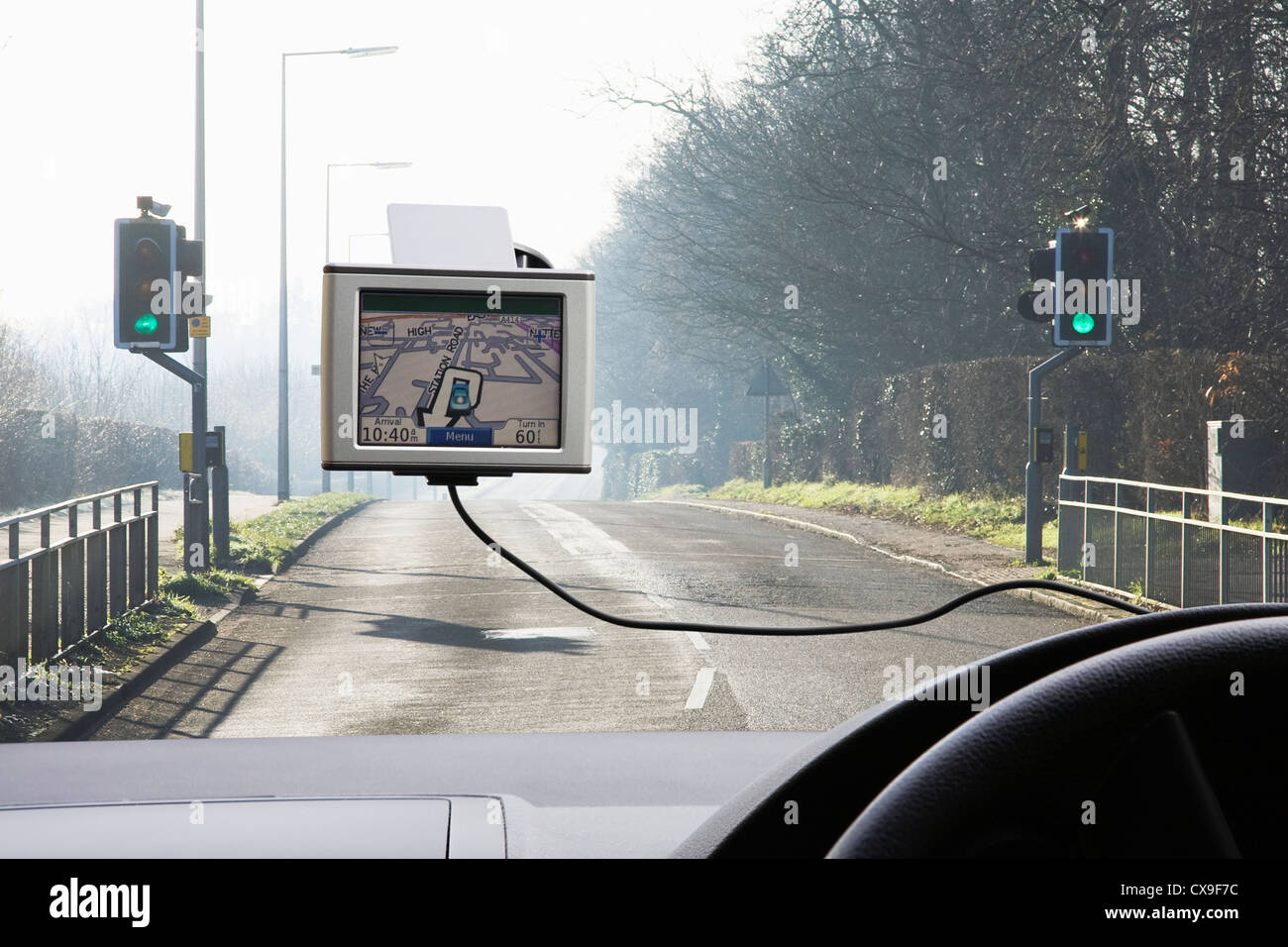 Satellite navigation system Stock Photo