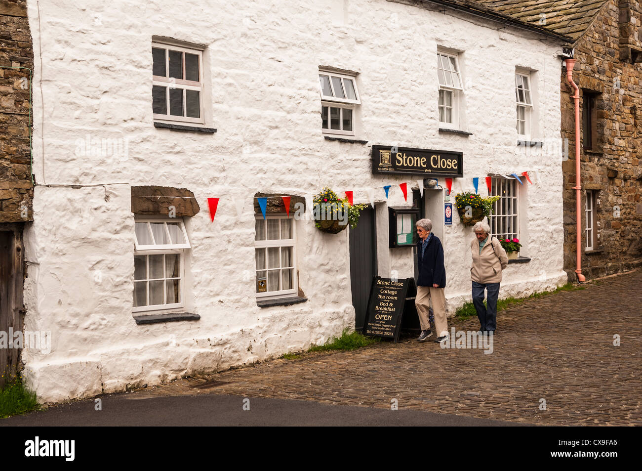 The Stone Close cottage Tea room in Dent , Cumbria , England , Britain , Uk Stock Photo