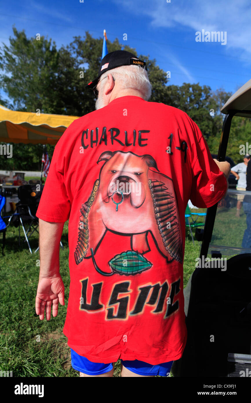 Kokomo Indiana Vietnam Veterans Reunion 2012 USMC veteran air brushed t