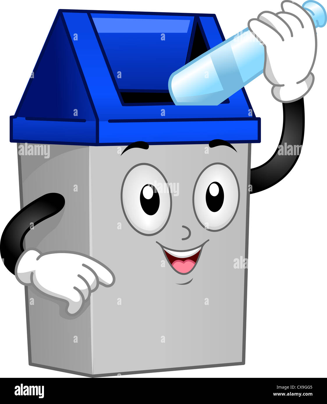 Trash Can Mascot With Thumbs Up Stock Illustration - Download Image Now - Garbage  Can, Cartoon, Mascot - iStock