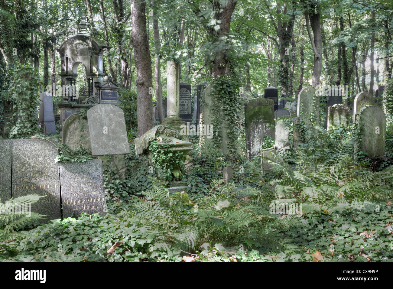 Jewish Cemetery, Weissensee, Berlin, Germany Stock Photo