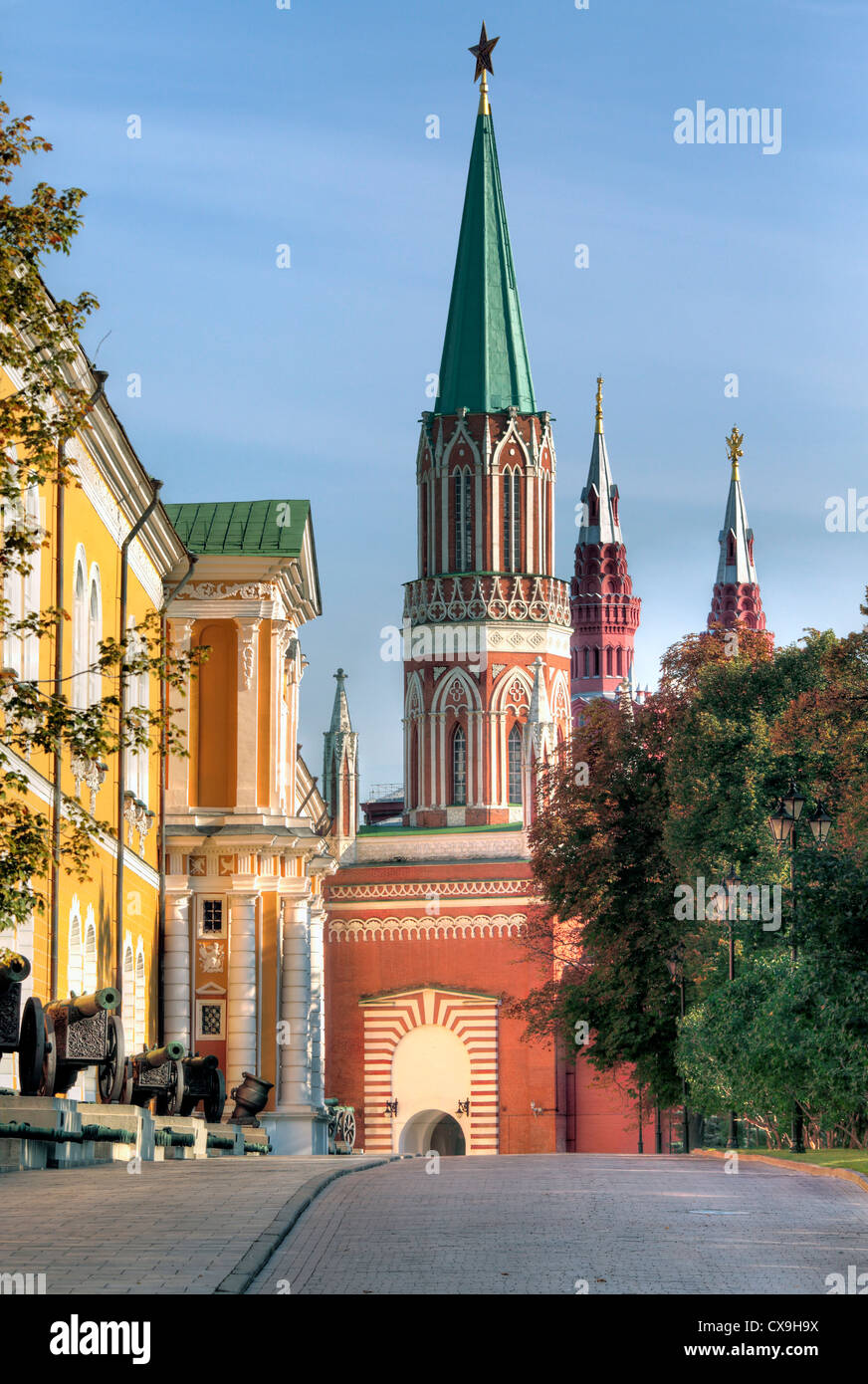Nikolskaya tower, Moscow Kremlin, Moscow, Russia Stock Photo
