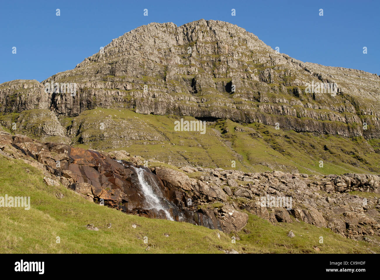 Landscape on Streymoy, Faroe islands (near Nordradalsvegur) Stock Photo