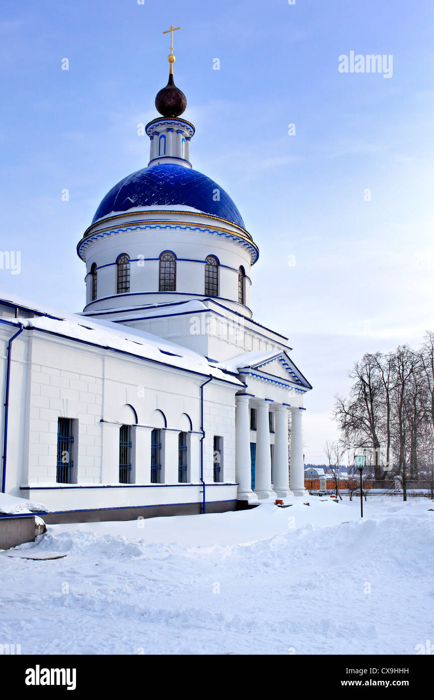 Church in winter, Vladimir region, Russia Stock Photo