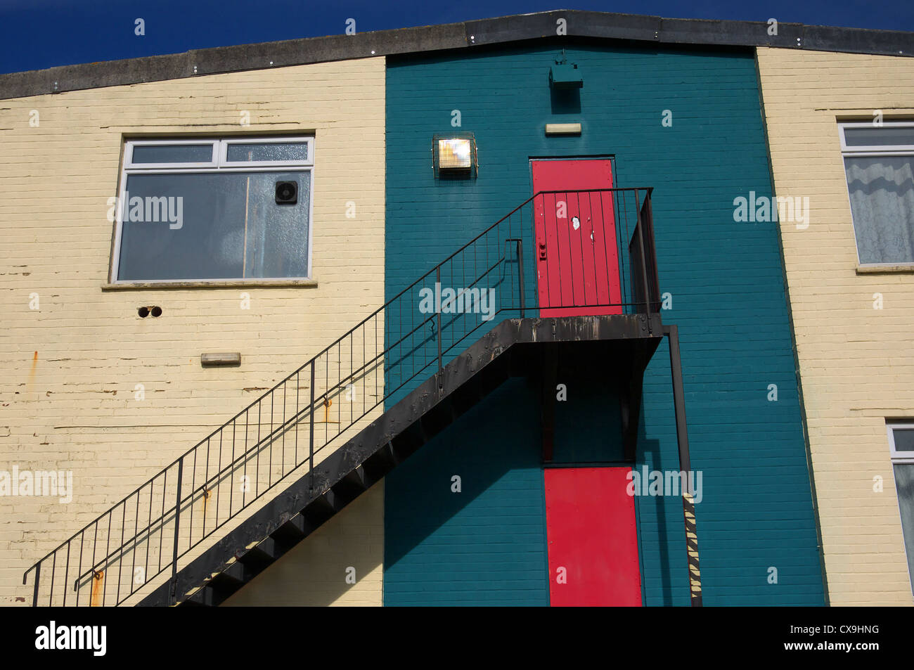 Fire exit on a building. Stock Photo