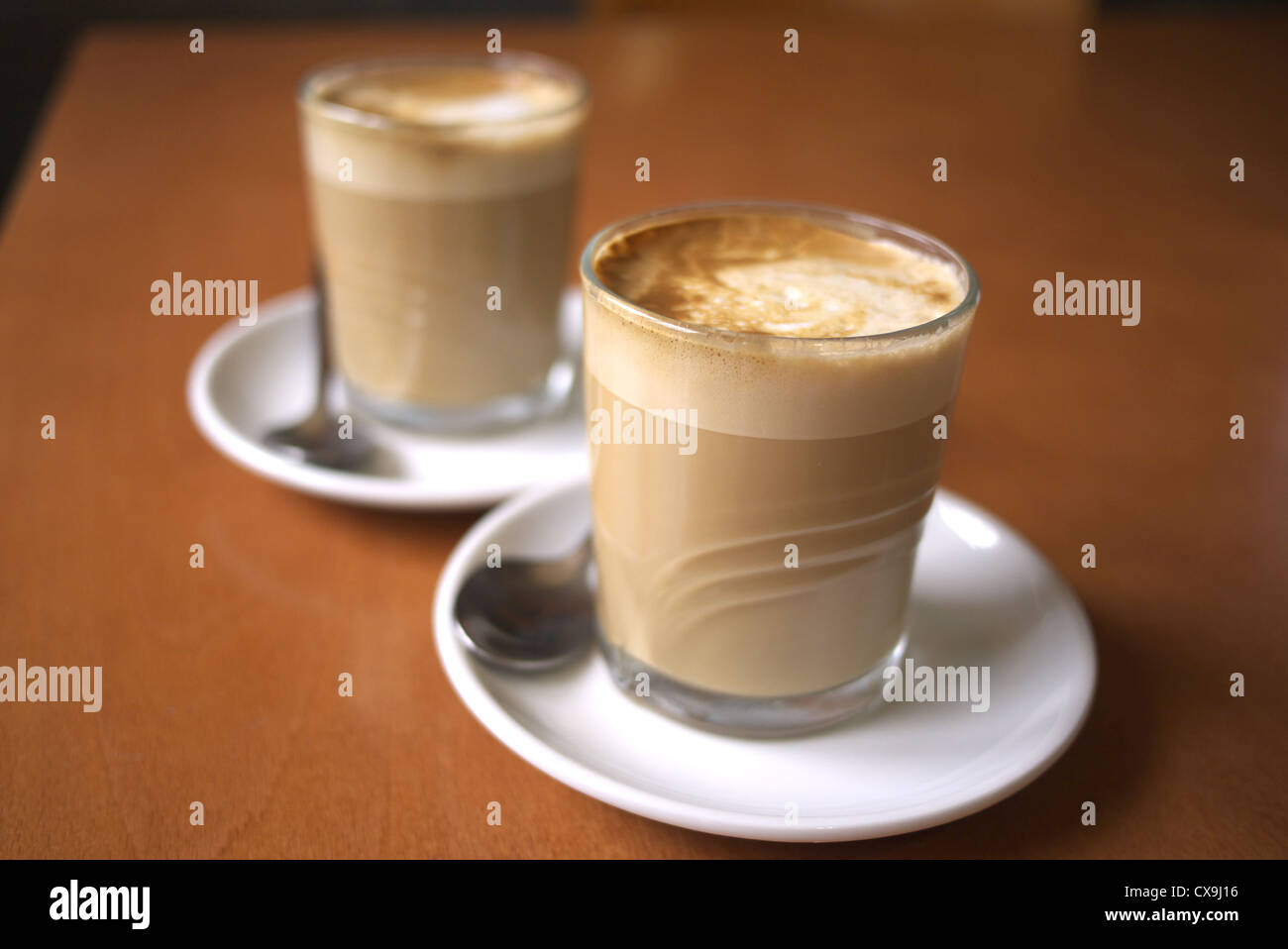 Coffee by the glass in a rural bar in Spain Stock Photo - Alamy