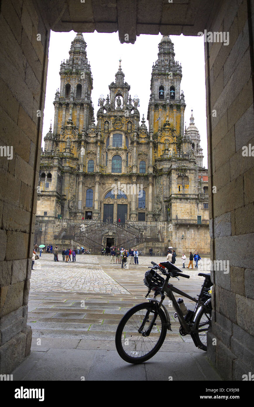 Santiago de Compostela, Spain. The Cathedral of Saint James. Stock Photo